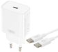XO, Chargeur domestique 20W - USB-C Power Delivery - Compact - Avec câble USB-C 60W, Blanc
