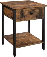 O'Daddy Nachtkastje industrieel met lade - 40x40x55 - bruin