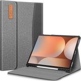Fintie Hoes voor Samsung Galaxy Tab S9 FE Plus/Tab S9 Plus 12,4 inch 2023 tablet, folio beschermhoes met multi-hoekweergave, S Pen houder en documentenvak, donkergrijs