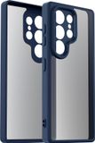 Ceezs TPU bumper hoesje geschikt voor Samsung Galaxy S24 Ultra - Schokabsorberend, Slank & Flexibel, Matte Bescherming (donkerblauw)