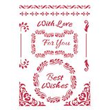 STAMPERIA INTL, KFT KSG477 G sjabloon 21x29,7 cm-Christmas Best Wishes, veelkleurig
