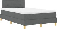 vidaXL Boxspringbed met matras Donkergrijs 120 x 200 cm Stof
