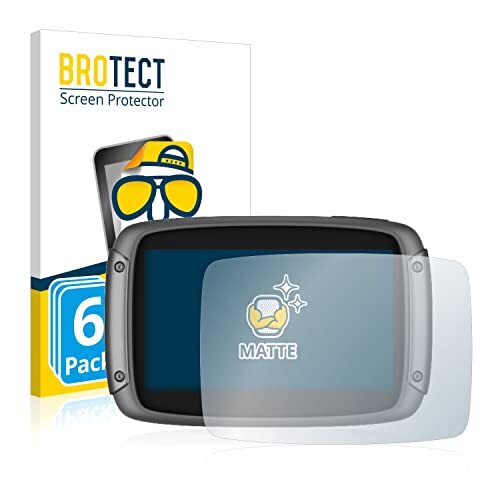 brotect 6x Antireflecterende Beschermfolie compatibel met TomTom Rider 500/550 Anti-Glare Screen Protector, Mat, Ontspiegelend