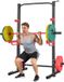 Latios Cage à poids - Rack de squat pour home gym - Capacité de charge de 450 kg - Avec barre de traction - Noir