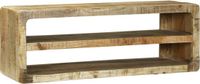 vidaXL meuble TV avec étagère, marron, 100 x 32 x 36 cm, bois de manguier massif