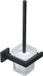 Unyqoos Porte-brosse WC Montage mural - Inox & verre noir mat