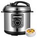 Autocuiseur électrique - Casserole multifonctionnelle - Acier inoxydable - Commande par minuterie numérique - Cuisson, mijotage et maintien au chaud - Prise UE, 220–240 V