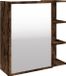 vidaXL Badkamerspiegelkast 62,5x20,5x64 cm bewerkt hout gerookt eiken