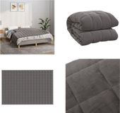 vidaXL Verzwaringsdeken 120x180 cm 9 kg stof grijs