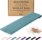 Qomfor Pittenzak met Zachte Fleece Hoes - Langwerpig 48 x 15 cm - Graan & Lavendel Gevuld - Groen/Blauw