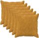 vidaXL - Kussensloop - 6 stuks - HOUTEN - Geel - 60 x 60 cm - Katoensatijn
