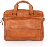 Spikes & Sparrow Leren Laptoptas - 15 inch - Kevin - Brandy Cognac