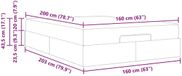vidaXL Bedframe met matras, tweepersoons, zwart, stof