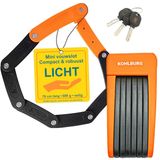 Merkloos Vouwslot fiets - Licht - Gehard staal - 70 cm - 680 g - Met houder