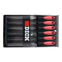 DICK Sleutelvijlenset - 6-delig - Met tweecomponenten-handvat