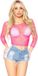 Leg Avenue Sleeved Industrial Net shirt + XL/XXL Roze