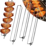 Merkloos / Sans marque 3 stuks buitenbarbecue vork kippenvleugelgrill BBQ barbecue gereedschap