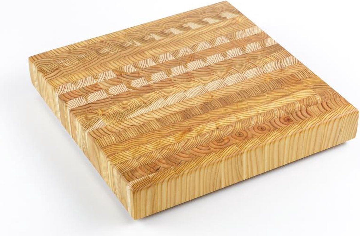 West Coast General Store Hakblok Deluxe vierkant Larikshout 22 × 22.5 × 5 cm