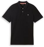 Tom Tailor Piqué-poloshirt van katoen - Maat M - Black