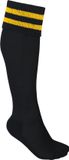 PROACT® Chaussettes de sport à rayures contrastées PA015 - Black / Sporty Yellow - 43/46 EU