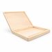 IMPWOOD Houten kist met deksel (binnen groter A4) - opbergdoos van onbehandeld grenenhout - 32,5 x 25,4 x 4,6 cm