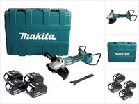 Makita DGA 900 G4KX2 accu haakse slijper 36V (2x18V) 230mm borstelloos + 4x accu 6,0Ah + Ezynut + koffer - zonder lader