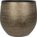 Ter Steege Steege TER Bloempot Goud-Bruin D 36 cm H 32 cm