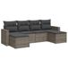 vidaXL 7-delige Loungeset met kussens, polyrattan, grijs