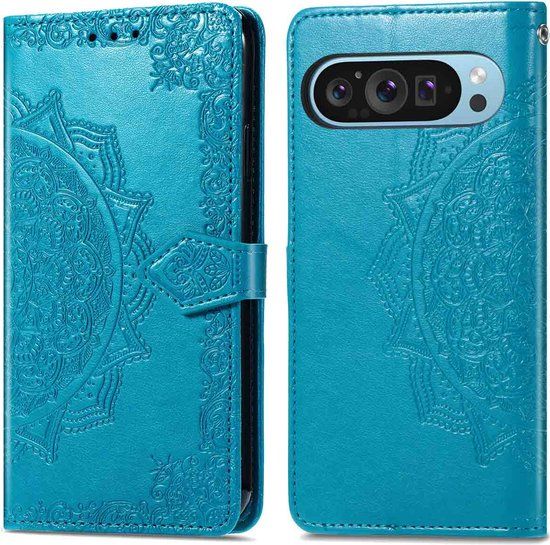 iMoshion Hoesje Google Pixel 9 - Mandala Bookcase - Turquoise