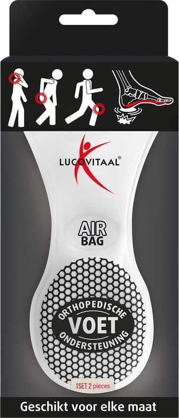 Lucovitaal Orthopedische Voet Ondersteuning - Airbags - 1 paar - Unisex - Wit - Leer