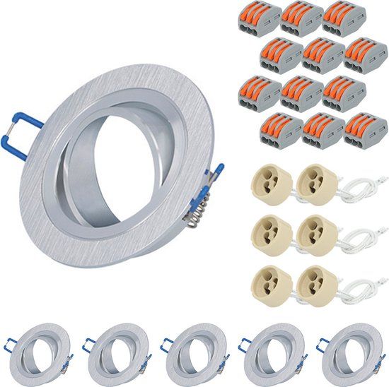 HOFTRONIC Set van 6 Kobi GU10 Inbouwspots Armaturen