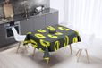 Bonamaison Tafelkleed, Anti-Mold, Sneldrogend, Waterdicht, 100% Polyester Tafellaken, Neon Geel, Rook, 140 x 140 Cm