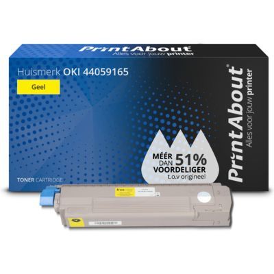 PrintAbout Huismerk OKI 44059165 Toner Geel