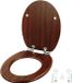 Merkloos Relaxdays Wc bril softclose - 37,5 x 43,5 cm - tot 150 kg - donkerbruin