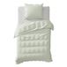 Yellow Percale Dekbedovertrek - Eenpersoons - 140x200/220 cm - Ice Green