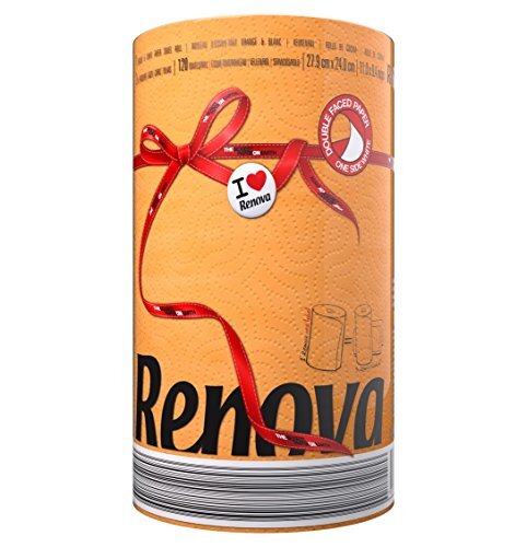 Renova Red Label Orange Triple keukenrol, 1 keukenrol