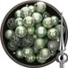 Decoris Kerstballen - 37x stuks - 6 cm - mintgroen - kunststof - incl. glazen piek glans zilver