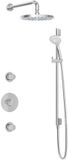 Hotbath Buddy - Inbouw Regendoucheset - 2 Stopkranen - Thermostatisch - Wandarm 35 cm - Hoofddouche 250 mm - Ronde Handdouche 3 Standen - Glijstang 900 mm - Waterbesparend - V01