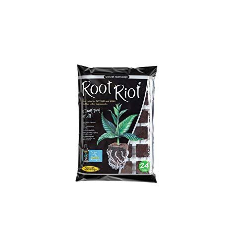 Clonex Growth Technology Root Riot strooiplaat met 24 dobbelstenen, groeimedium, 307 cc, vermeerderingskubus
