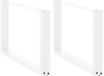 Pieds de table basse 2 pièces en forme de U 60x(42-43) cm acier blanc