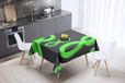 Bonamaison Tafelkleed, Anti-Mold, Sneldrogend, Waterdicht, 100% Polyester Tafellaken, Neon groene rook, 140 x 140 Cm