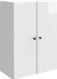 vidaXL Wandkast 66 x 34,5 x 90 cm Bewerkt hout Hoogglans Wit