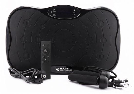 Rockerz Fitness Rockerz Trilplaat Deluxe - Trilplaat fitness - Zwart - 200W - 150 kg - 99 snelheden