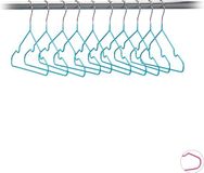 Merkloos Relaxdays Kinderkledinghanger - Set van 20 - Ruimtebesparend - Babykledinghangers - Turquoise