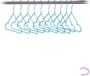 Merkloos Relaxdays Kinderkledinghanger - Set van 20 - Ruimtebesparend - Babykledinghangers - Turquoise