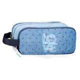 Pepe Jeans Noni Denim etui met 3 vakken, blauw, 22 x 10 x 9 cm, polyester, van Joumma Bags