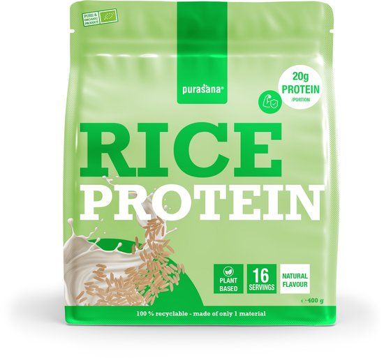 Purasana Plantenproteïne Rijst Natuurlijk Bio (400 gr)