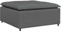 vidaXL - Modulaire - voetenbank - module - 100x100x48 - cm - donkergrijs
