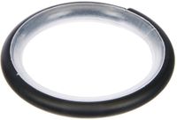 GARDINIA Gordijnringen Kreta, 10 stuks, incl. glij-inzetstuk en gordijnhaak, Ø 27/35 mm, metaal/kunststof, mat-zwart