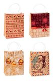 TSI 88011-A 12 cadeauzakjes van kraftpapier voor Kerstmis, maat M, 18 x 10 x 23 cm